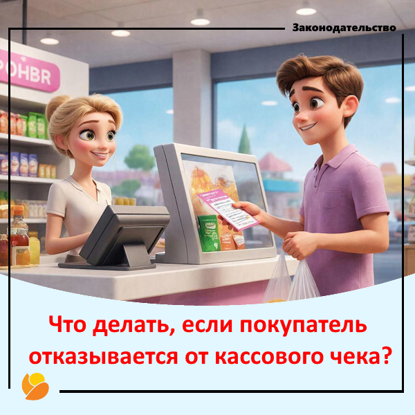 Что делать если покупатель отказывается от чека?